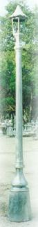 cast aluminum lamp post with holland lamp