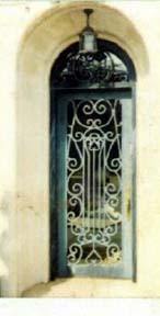 wrought iron entrance door