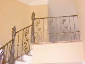 interior custom wrought iron rail