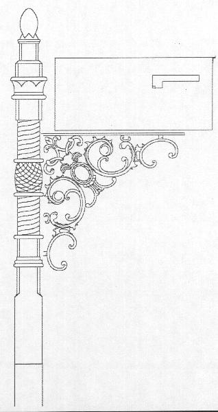 cast iron mailbox post