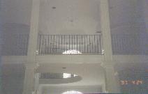 curved iron railing