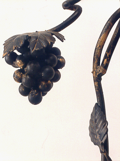 forged wrought iron grape cluster