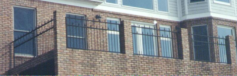 fence style wrought iron railing with spears