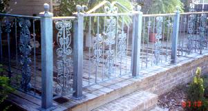 cast iron gate and railing