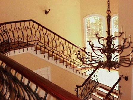 custom wrought iron interior railing
