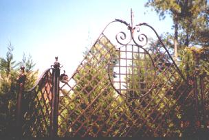 wrought iron trellis