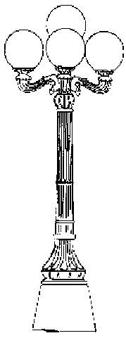 street lamp post drawing