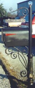 hand forged wrought iron mailbox post