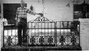 wrought iron walkway gate