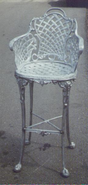 cast aluminum patio barstool