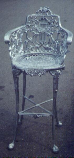 rose and lyre barstool