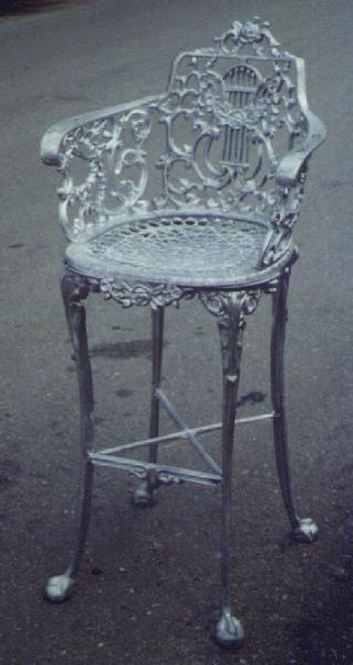 rose and lyre bar stool