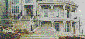 exterior spiral stairway and wrought iron exterior railing
