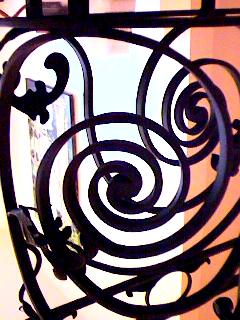 wrought iron railing circular