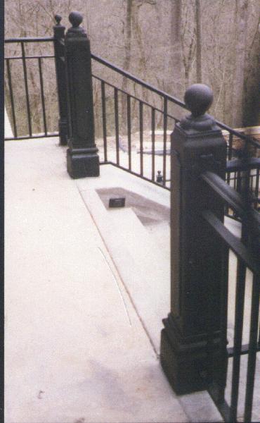 wrought iron railing and stairs