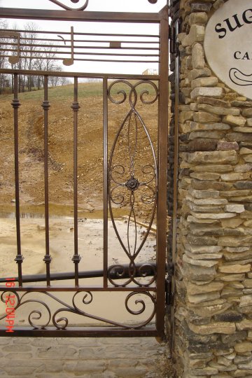 hand forged wrought iron gate detail