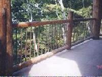 IRON LOG AND COPPER RAILING