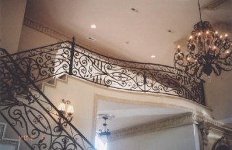 curved wrought iron railing