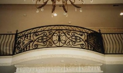custom wrought iron interior railing design
