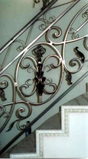 wrought iron center panel close up