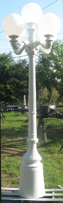 victorian street lamp with white finish