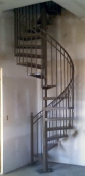 iron spiral stairway