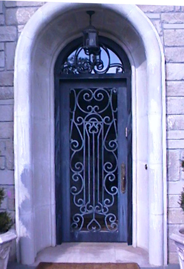 hand forged aluminum entry door