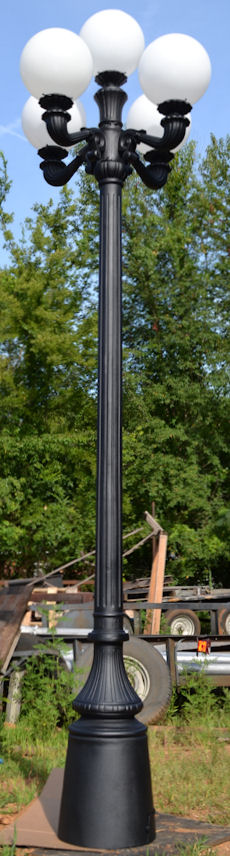 Tall 5 Globe Victorian Lamp Post A 1110, Outdoor 5 Globe Lamp Post
